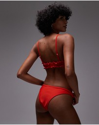 TOPSHOP - Miami Frill Bandeau Bikini Top