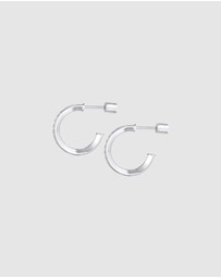 Elli Jewelry - Earrings Creoles Studs With Zirconia In 925 Sterling Silver