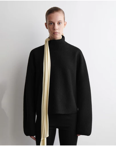 COS - Boiled-Wool Funnel-Neck Jumper