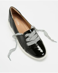 Mia Vita - Bridgette Slip-On Casual Sneaker - Black Patent