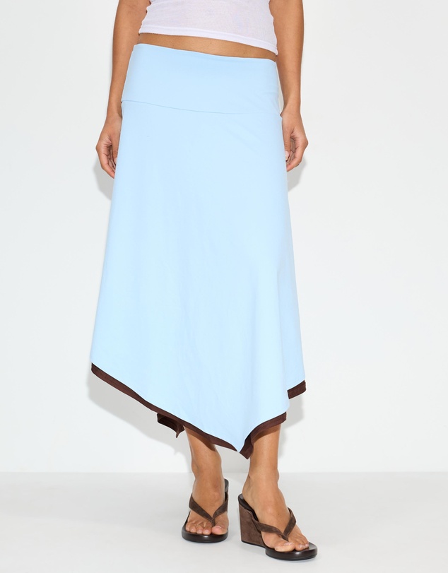 Dazie - Vacay Reversible Jersey Midi Skirt