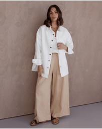ALEXANDRA - Basen Shacket White Denim