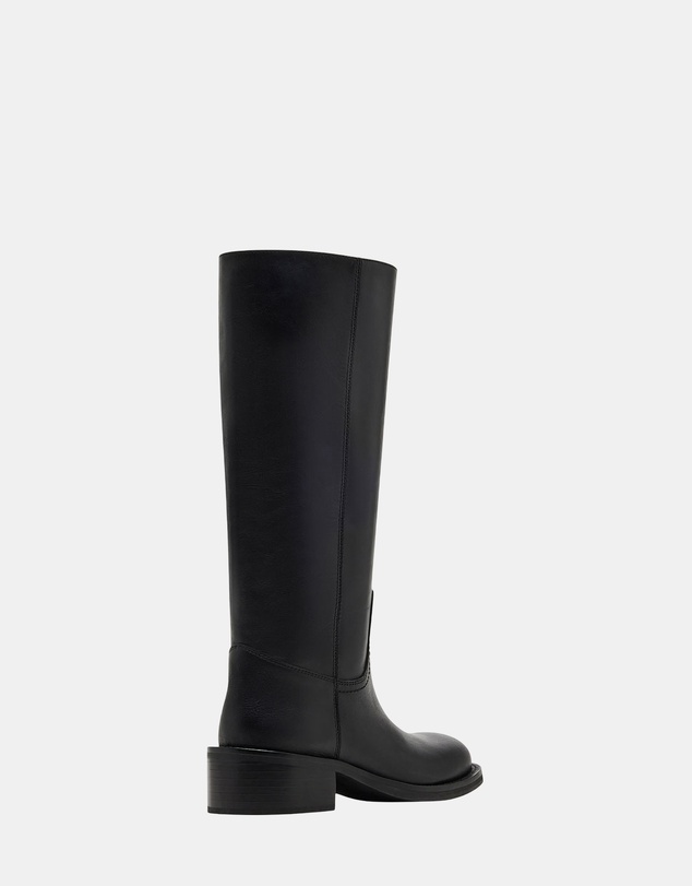 Steve Madden - Riggs Black Leather Boots