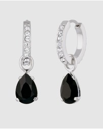 Elli Jewelry - Earrings Hoops Crystal Drop 925 Sterling Silver