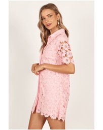 Petal & Pup - Tallie Button Up Mini Dress - Pink