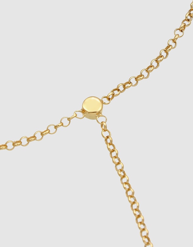 Elli Jewelry - Crystal Hand Chain in Gold-Plated 925 Silver