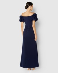 Montique - Diana Ruffle Sleeve Gown