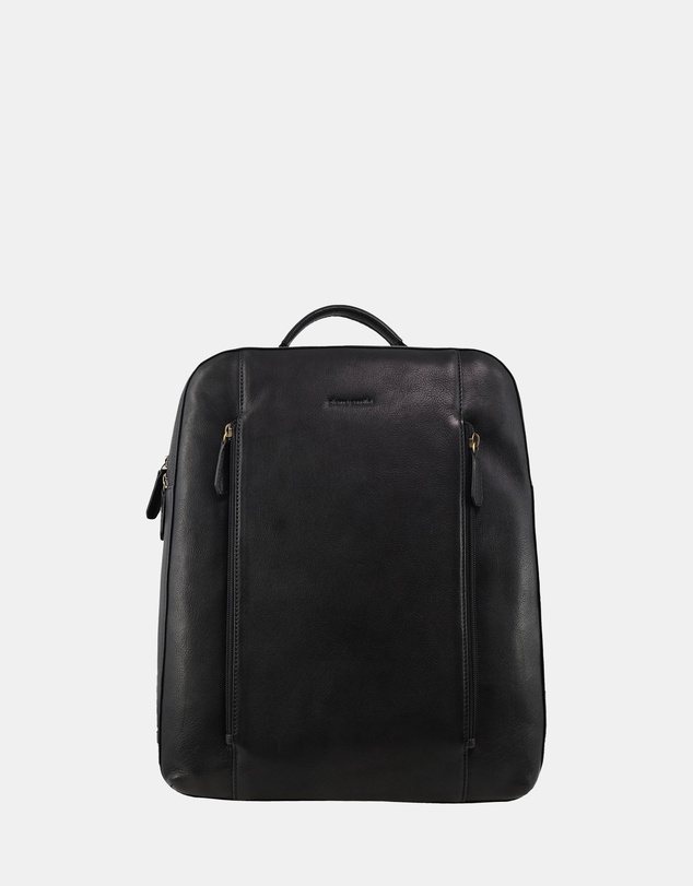 Pierre Cardin - Pierre Cardin Men's Leather Functional Business/Laptop Backpack