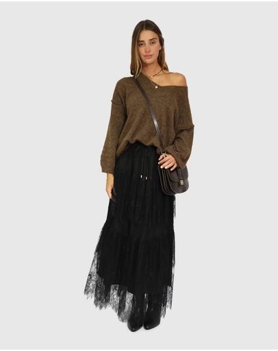 Belle & Bloom - Dreamy Days Lace Tiered Skirt
