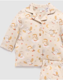 Purebaby - Thick Button Up Pyjama Set -Kids-Babies