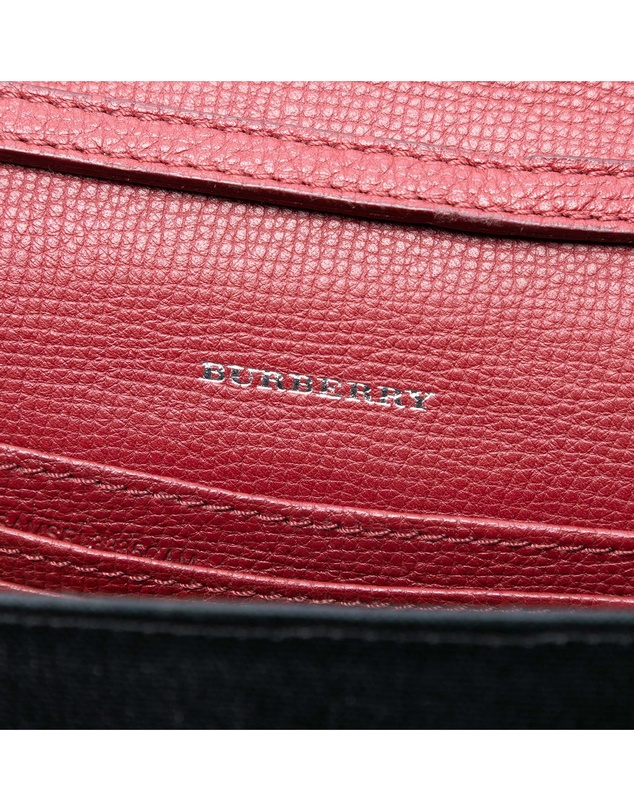 Pre-Loved by Azura Reborn - Pre-Loved Small Leather and House Check Canvas Derby Macken Crossbody