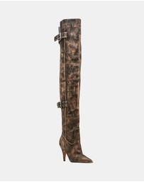 Steve Madden - Baddie Brown Distressed Boots