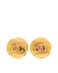 Pre-Loved by Azura Reborn - Pre-Loved CC Gold Plated Round Clip On Earrings