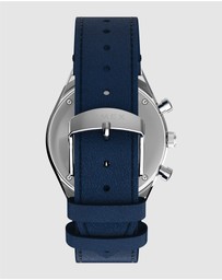 TIMEX - Q Timex® Chronograph 40mm Leather Strap Watch