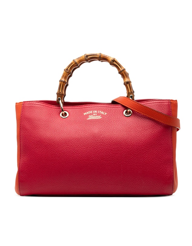 Pre-Loved by Azura Reborn - Pre-Loved Medium Bicolor Calfskin Bamboo Shopper Satchel