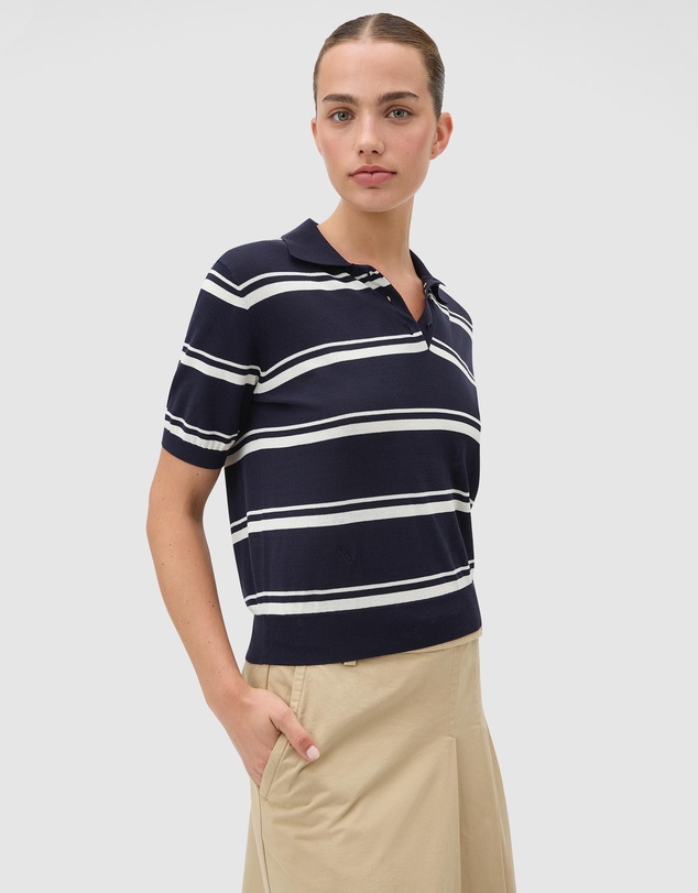 Oroton - SS Stripe Knit Polo