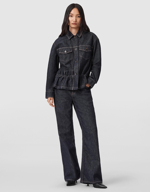 AllSaints - Denby Peplum Trucker Jacket