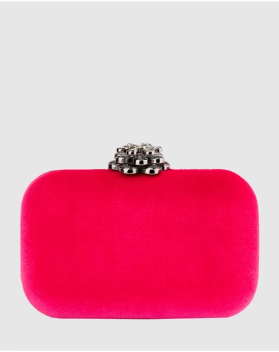 Olga Berg - Emilia Velvet Clutch
