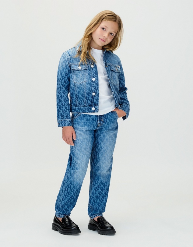 Calvin Klein Jeans - Girls Barrel Leg Logo Jeans