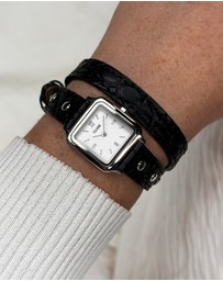Cluse - Gracieuse Mini Watch Double Leather, Black Studs