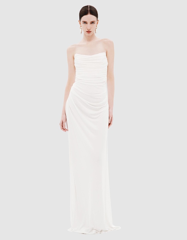 MISHA - The Dry Jersey Draped Maxi Dress