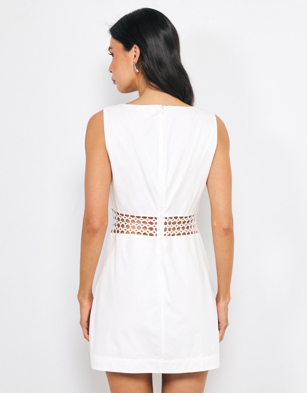 AERE - Evi Crochet Panel Mini Dress