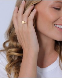Elli Jewelry - Ring Signet heart love symbol in 925 sterling silver