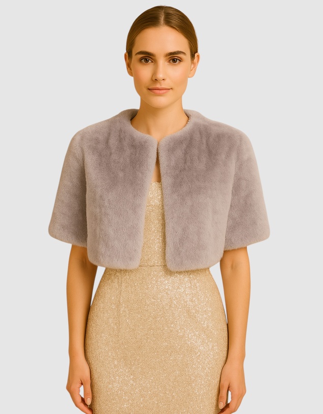 Honey and Beau - Casablanca Faux Fur Cape