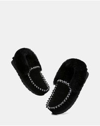 EVERAU - EverAU Ugg Popo Moccasin Sheepskin Upper Moccasins