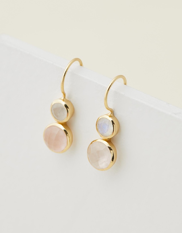 Bianc - Posy Earrings Rose Quartz