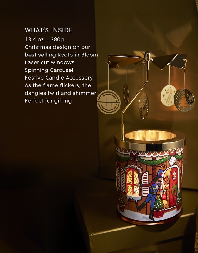 Glasshouse Fragrances - Kyoto In Bloom Candle & Spinning Carousel