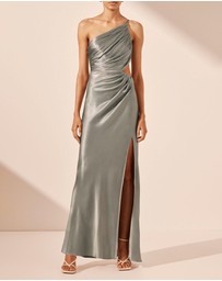 Shona Joy - La Lune Asymmetrical Gathered Maxi Dress