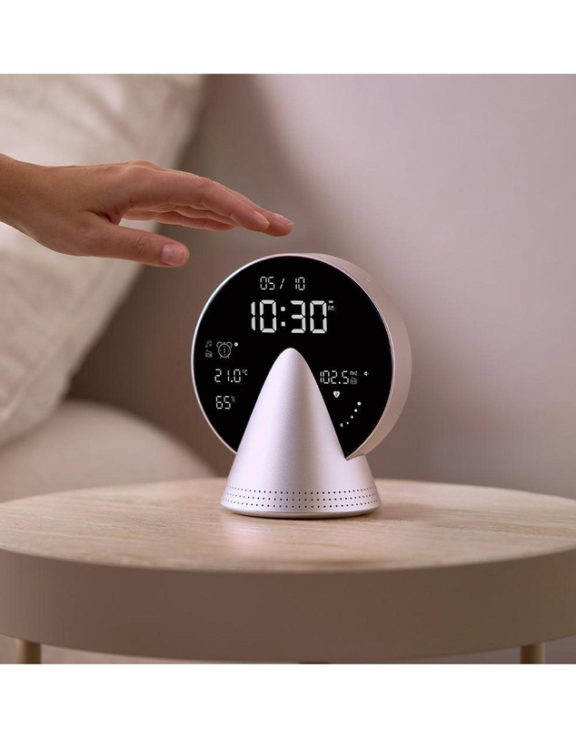 Lexon - Lexon Conic Radio Alarm Clock With Fm & Built-In Bluetooth Speaker - Alu Polish