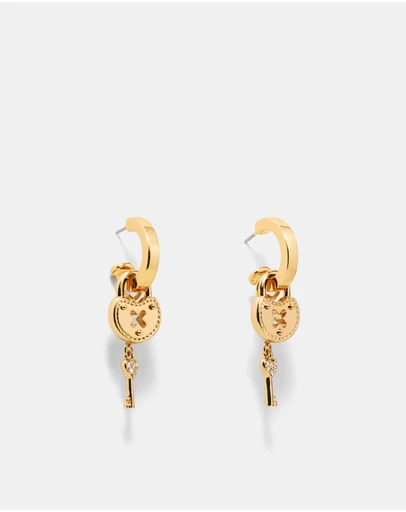 MIMCO - Lockette Charm Hoop Earrings