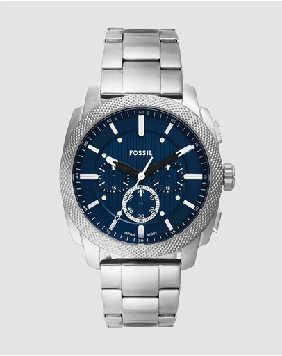 Fossil - Machine Silver Tone Chronograph Watch