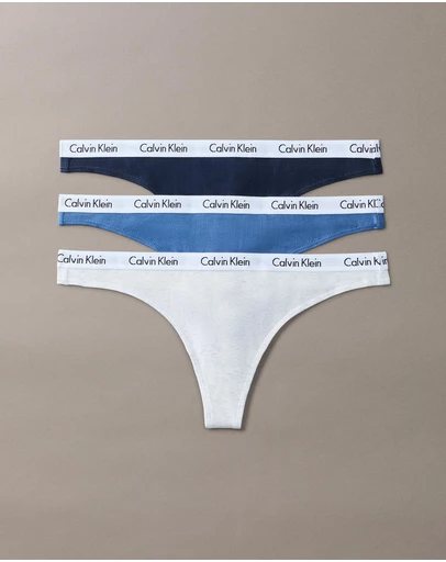 Calvin Klein - 3-Pack Cotton Rib Thongs