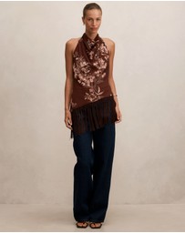 Forever New - Harmony Tassel Halter Neck Top