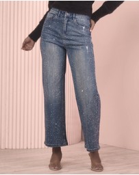Azzurielle - Suky Crystal-embellished Jeans