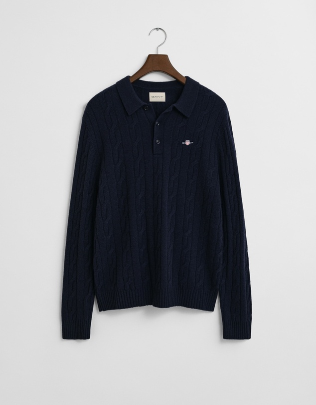 Gant - Lambswool Cable Polo