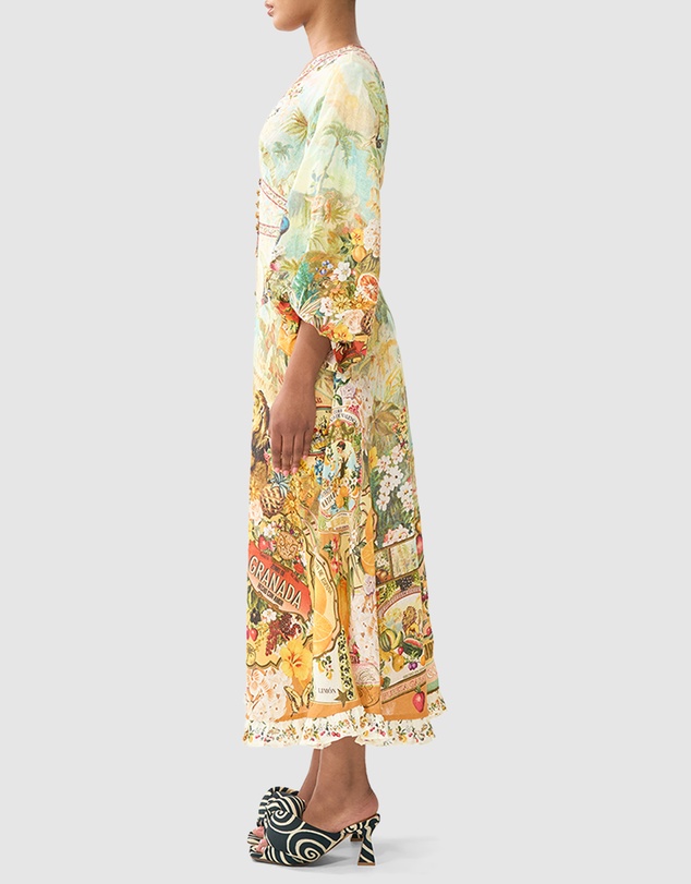 Camilla - Shaped Waistband Midi Dress