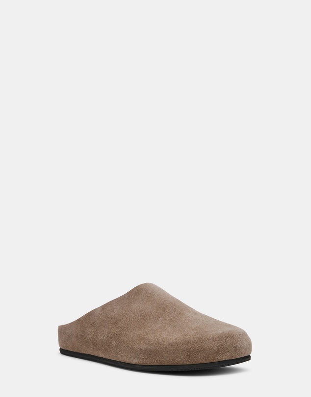Steve Madden - Fern Taupe Suede Mule Flats