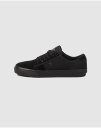 Fallen Footwear - Fallen Footwear Men Bomber Vulcanised Sole Shoes Suede/Cotton Black