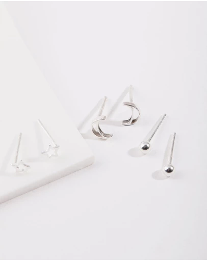 Lovisa - Sterling Silver Celestial Earring Pack