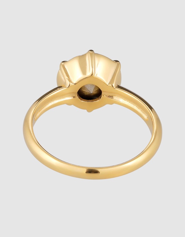 Elli Jewelry - Midnight Crystal Ring in Gold-Plated 925 Silver