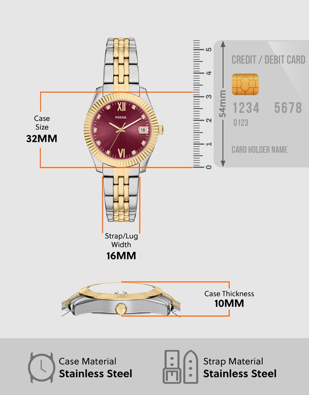 Fossil - Scarlette Two Tone Analogue Watch
