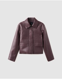 M.N.G - Faux-Leather Jacket With Pockets
