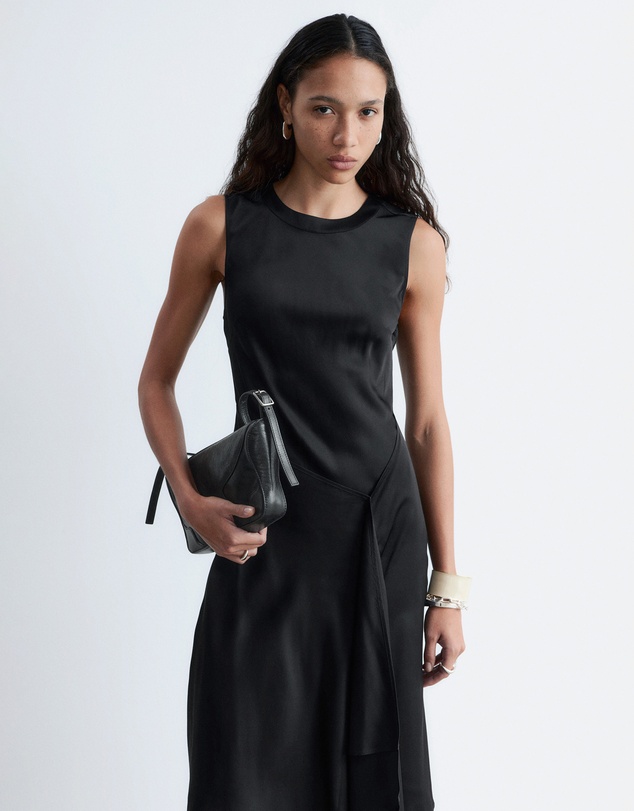 & Other Stories - Asymmetric Satin Midi Dress