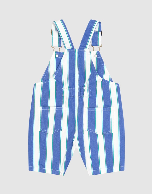 Huxbaby - Tropical Stripe Shortall Overalls - Babies-Kids