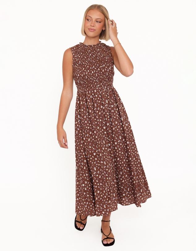 Petal & Pup - Lanna Maxi Dress - Brown Floral