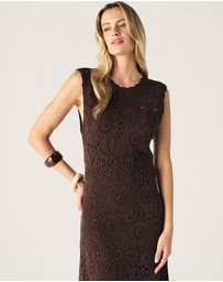 MOS The Label - Anouk Crochet Maxi Dress